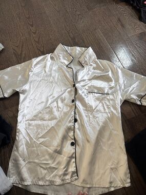 WOMENS White Satin Pajamas